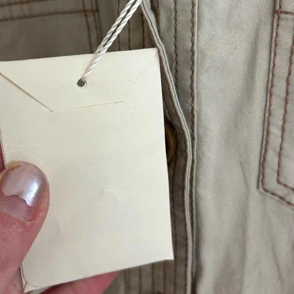 NWOT BODEN Khaki Button Down Cotton Twill Shirt Dress Safari French Utility Sz 6 - Picture 4 of 16
